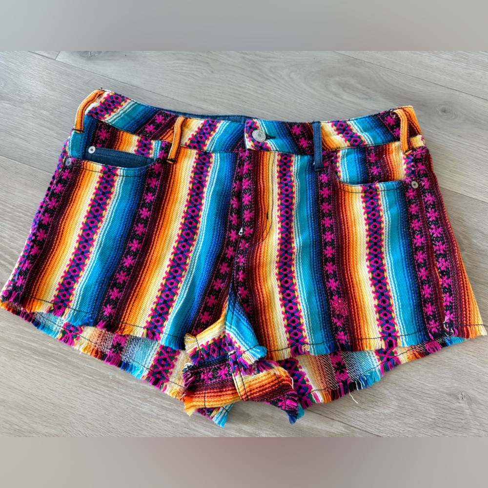 Pilcro Multicolor Striped Women Shorts